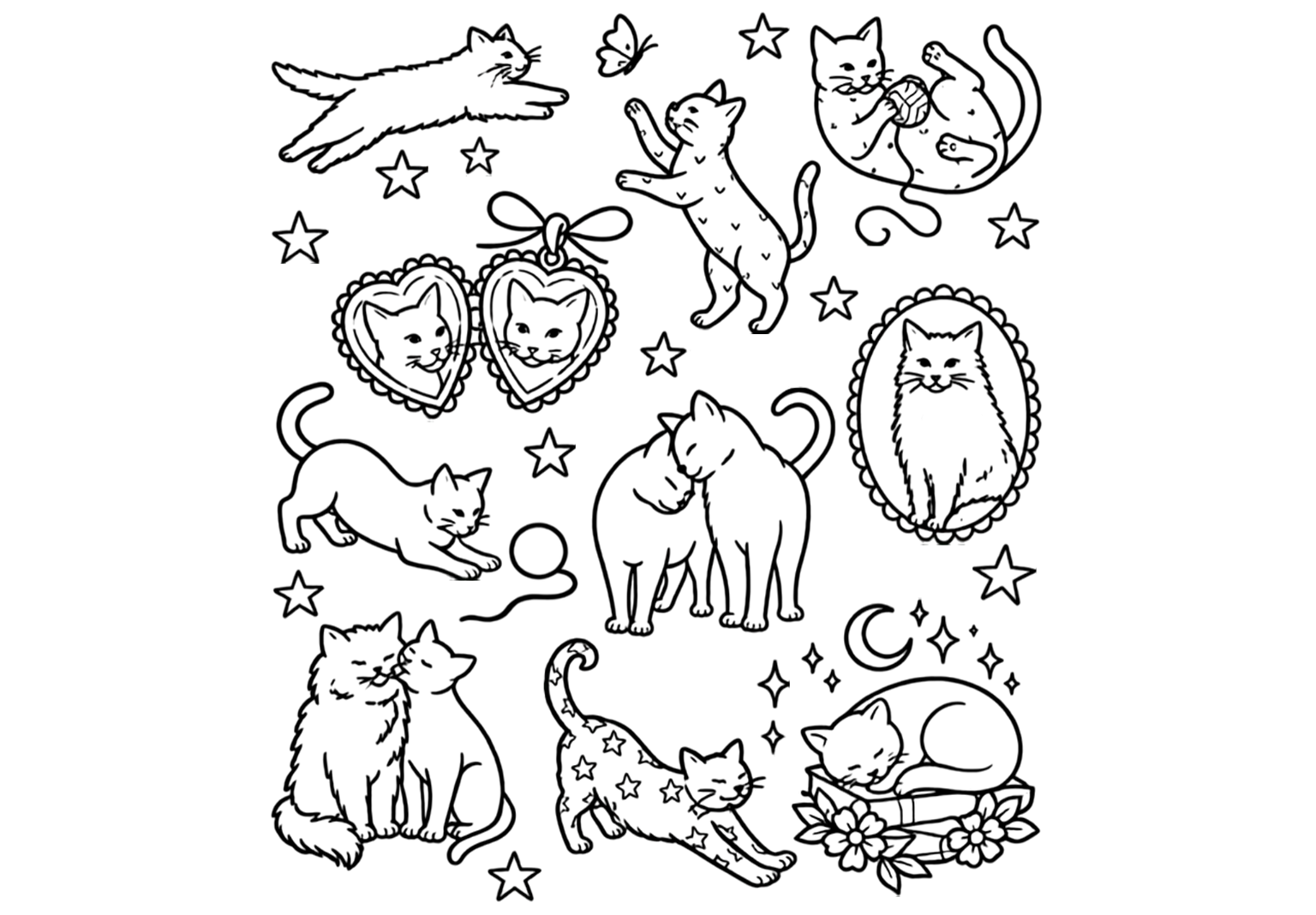 Cat flash tattoos