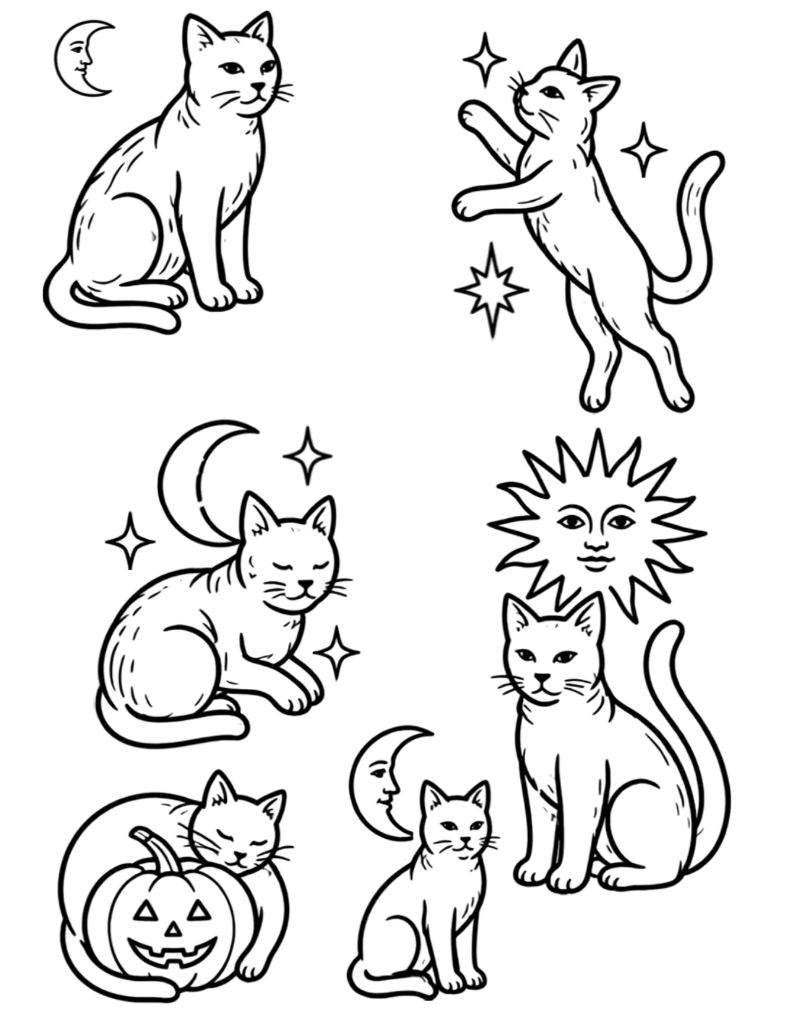 Cat flash tattoos